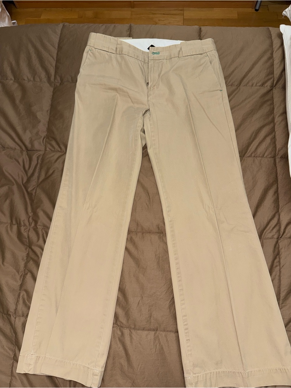 GAP Women's Khaki Straight-Leg Trousers